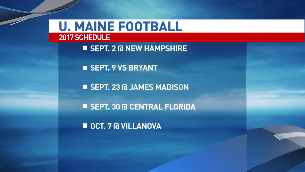 U. Maine Football 2017 schedule WGME