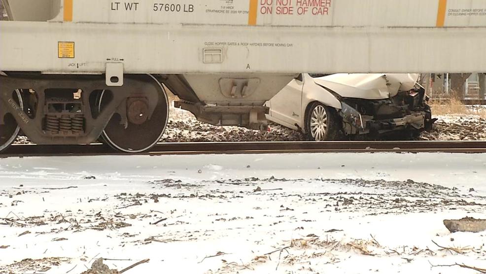Empty car hit by train in Springfield WRSP