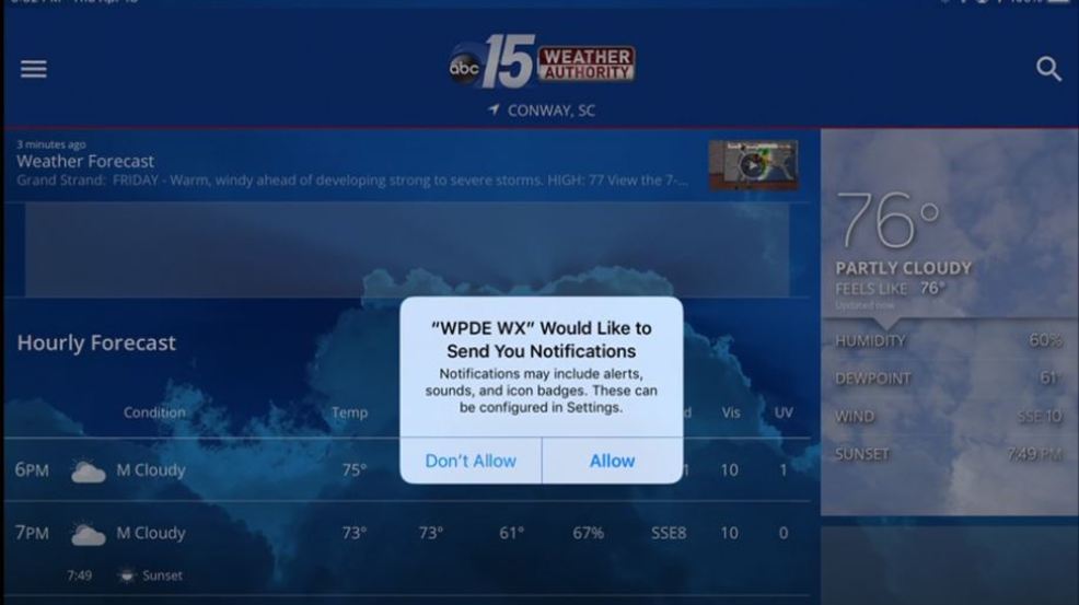 Stay in the know! How to properly set up your WPDE Weather App WPDE