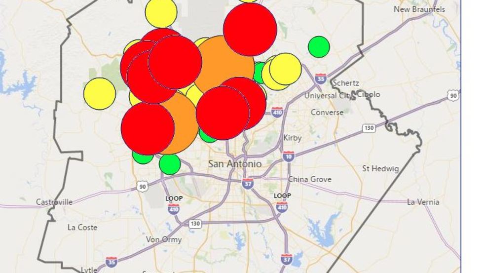 cps energy power outage map Cps Energy Reporting Outages Due To Weather Woai cps energy power outage map