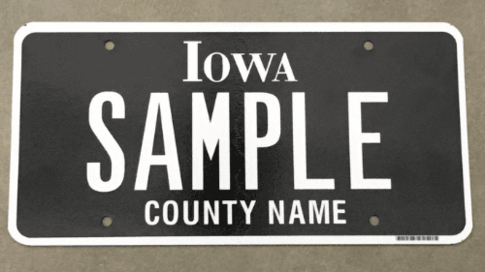 Iowa Blackout plate most popular specialty plate KGAN