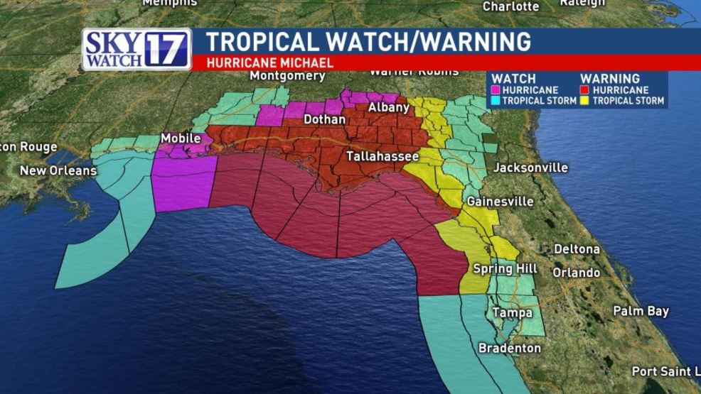 Hurricane warnings posted along Florida panhandle WZTV