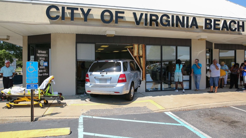 Car hits the Treasurer's Office in Virginia Beach WSET