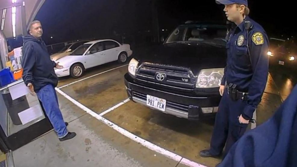 Video Officer shoots suspect with his own gun during scuffle at Roy