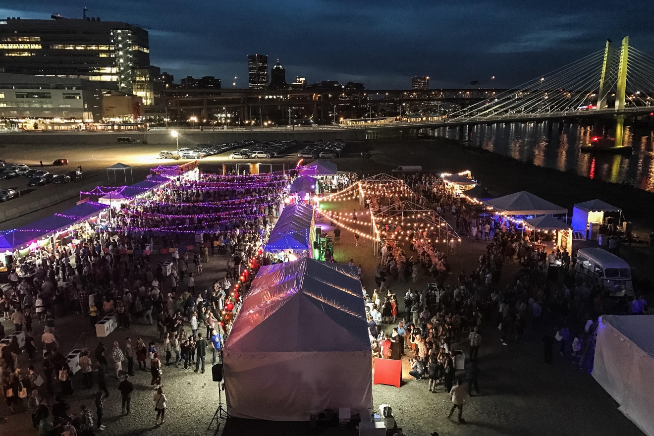 Feast Portland's Night Market photographed with an iPhone 7 plus