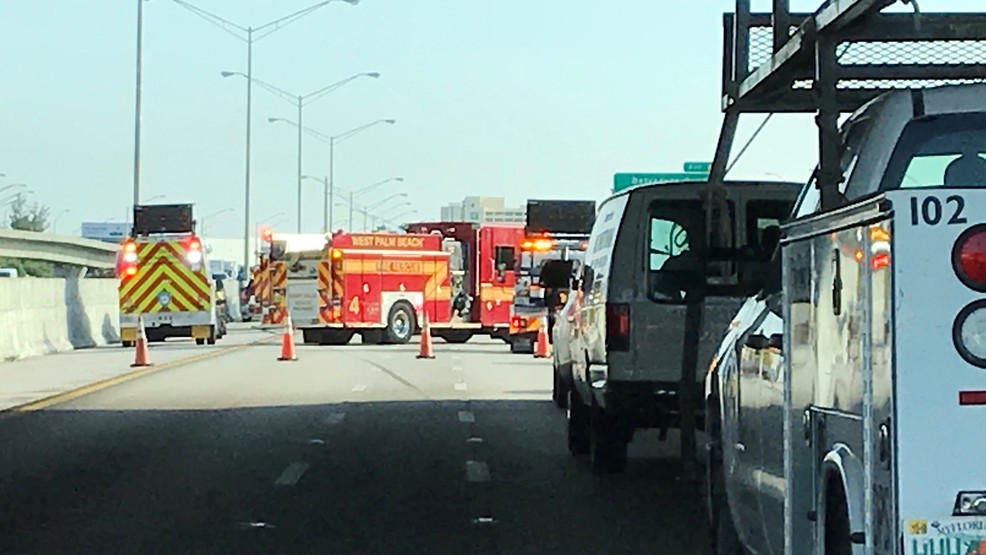 Crash Snarls Traffic On I 95 In West Palm Beach Wpec 