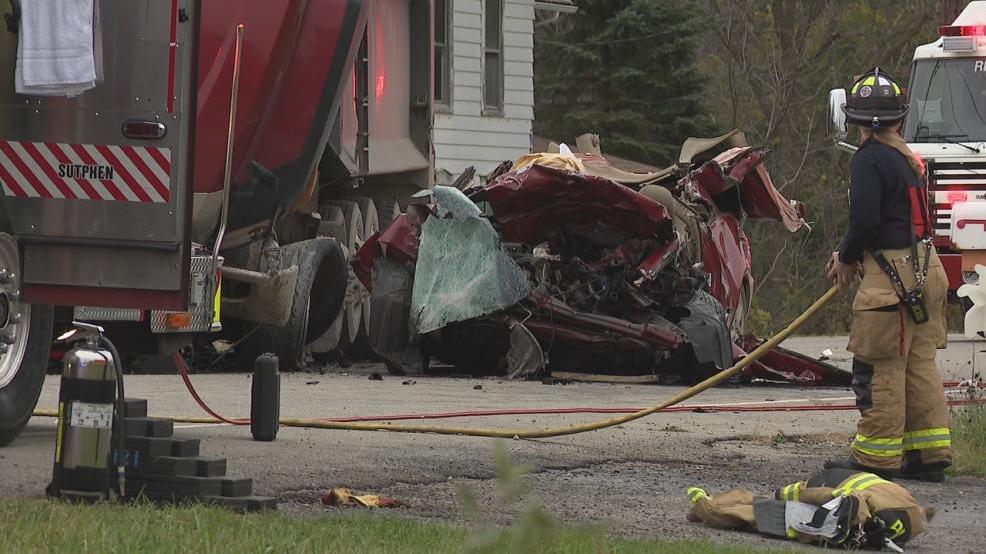 Person killed after crash into dump truck in Licking County WTTE