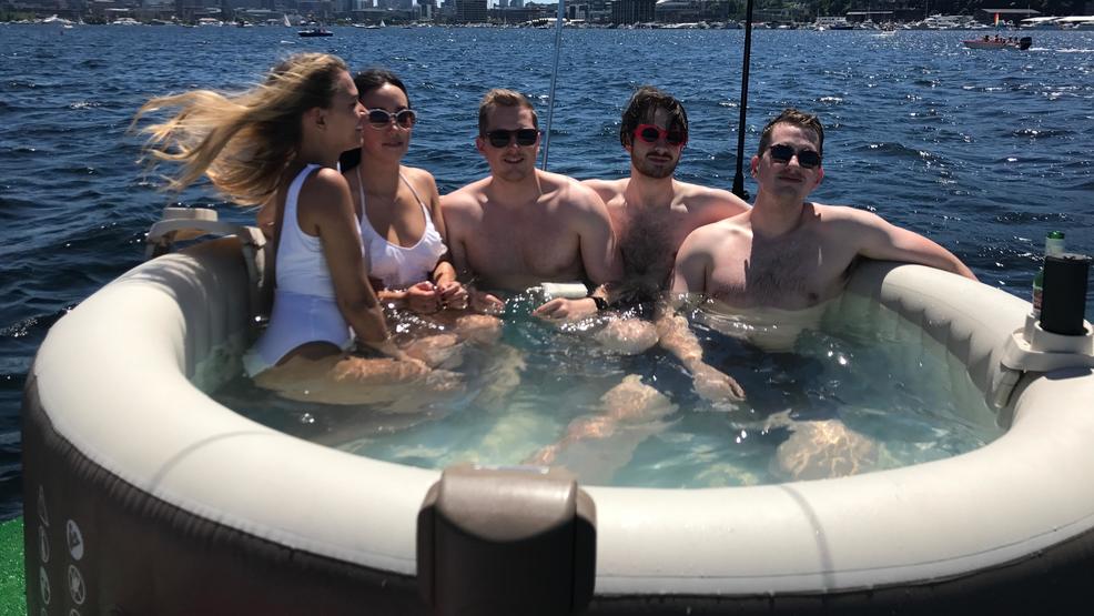 Next Level Alert You Can Rent A Floating Hot Tub On Lake