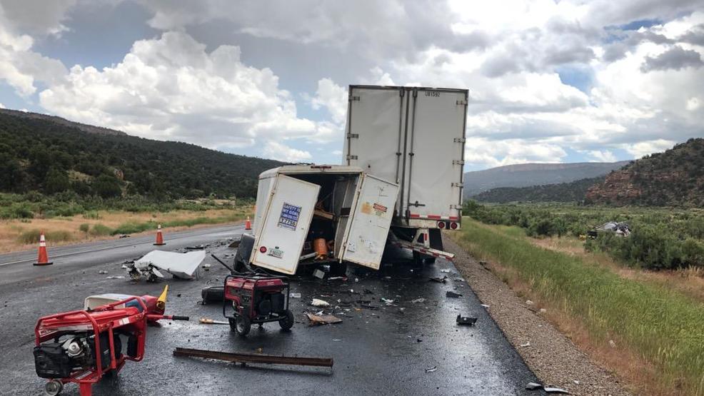 1 passenger killed, another loses arm in crash with semi near