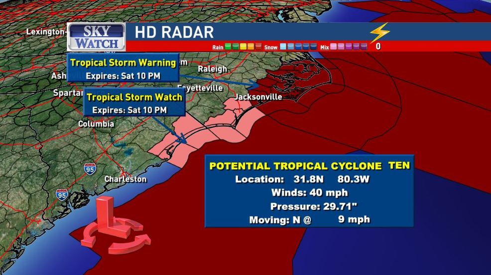 Tropical storm warning posted for part of North Carolina | WLOS