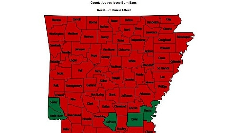 Burn bans remain in place in 70 Arkansas counties | KATV